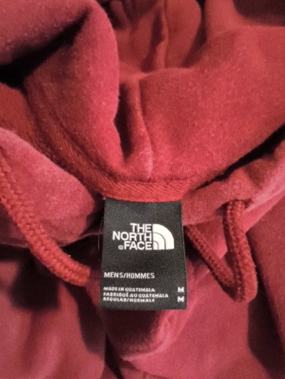 The North Face Mens Medium Hoodie Deep Red Orange Logo - Picture 8 of 8